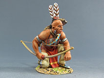 Sioux Warrior kneeling with Bow