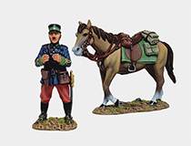 Officer with Binos and Horse